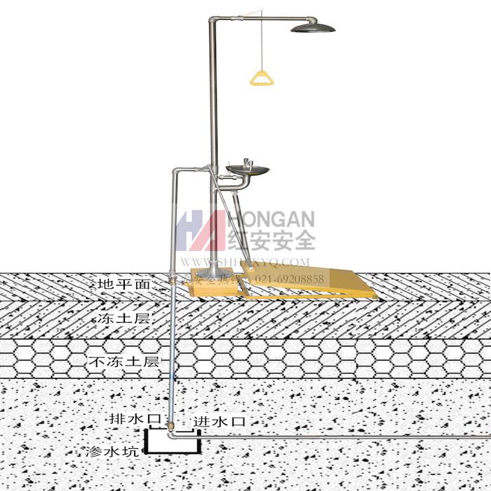 地埋式-電伴熱不銹鋼沖淋復(fù)合式洗眼器 地埋式-電伴熱不銹鋼沖淋復(fù)合式洗眼器